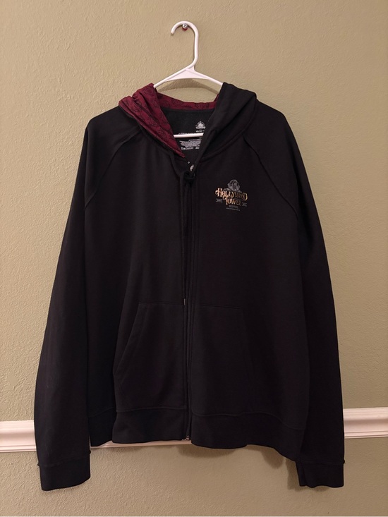 Disney World Tops - Hollywood Tower of Terror Black Zip-Up Hoodie